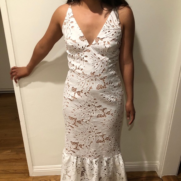 Dress the Population Brooke Crochet Palm Gown - Picture 12 of 13